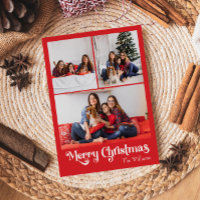 Classic Red Merry Christmas Vertical 3 Photo