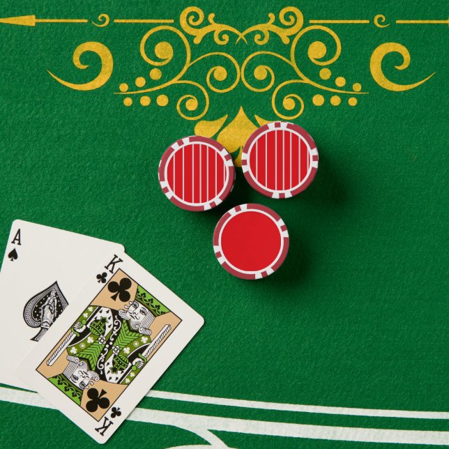 Classic Red  Metalic Cream Veil Composite Poker Chips (Poker Table (Stack))
