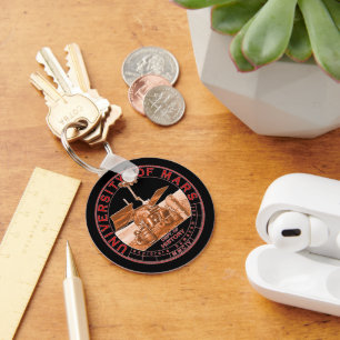 Classic Red Orange Logo Mars University Key Ring