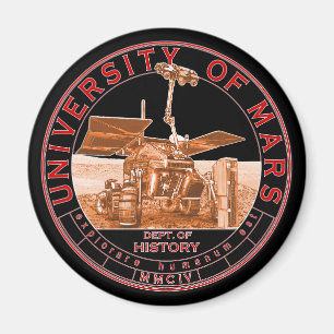 Classic Red Orange Logo Mars University Magnet