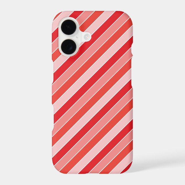 Classic Red Orange Pajama Stripes Pattern (Back)