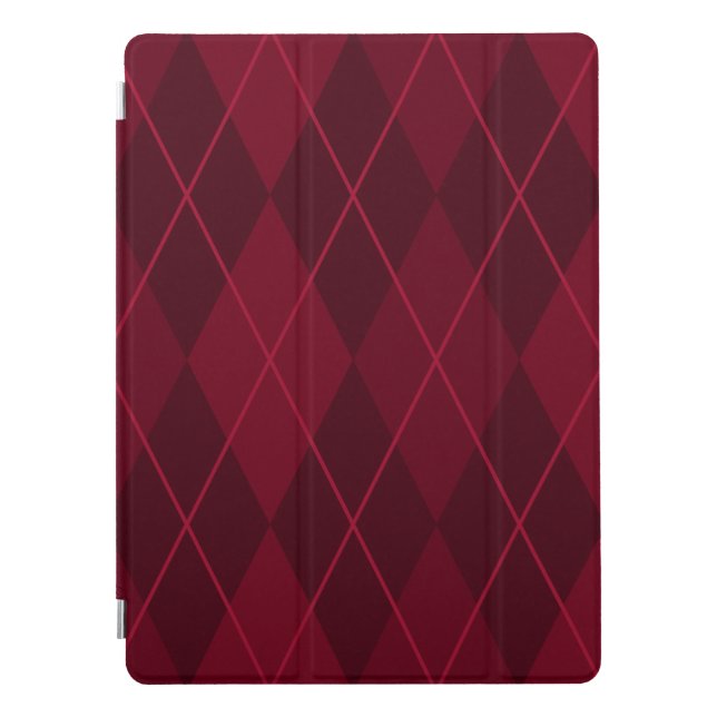 Classic Red Oxblood Argyle Pattern iPad Pro Cover (Front)