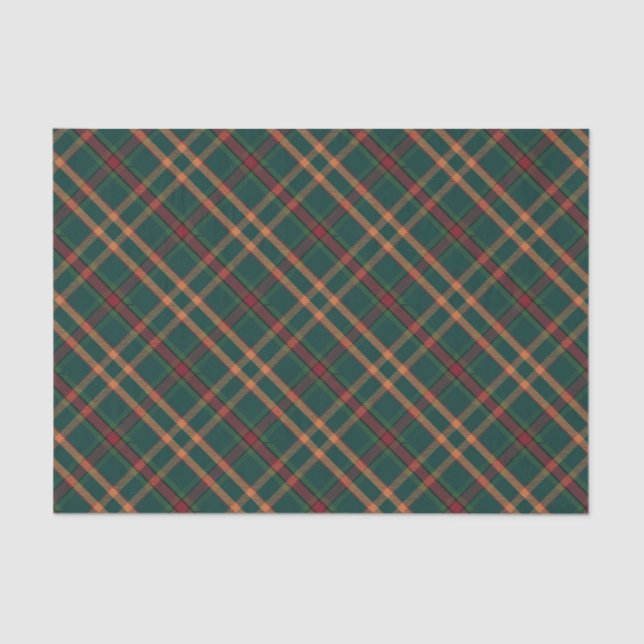 Classic Red Plaid Christmas Tissue Paper (Front)