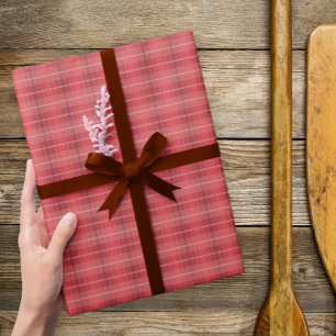 Classic Red Plaid Christmas Wrapping Paper