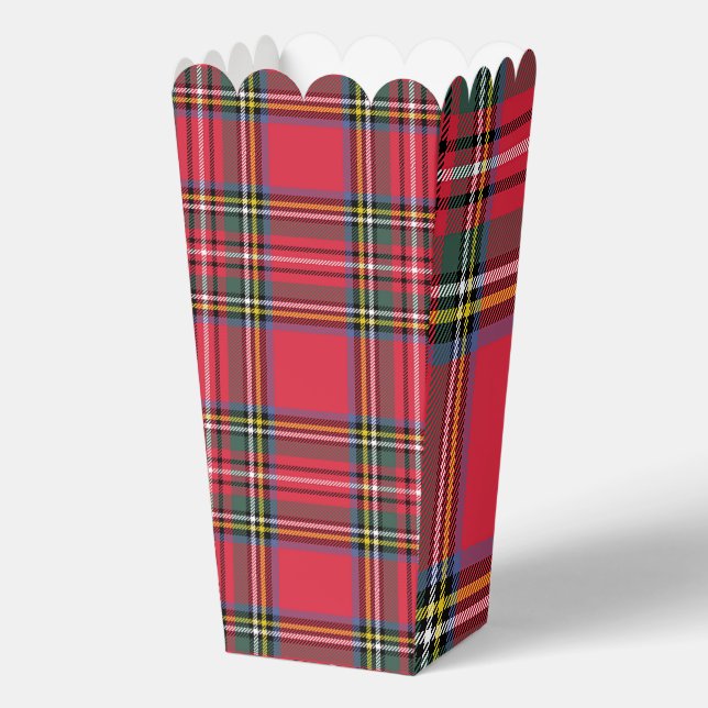 Classic Red Plaid  Favour Box (Back)