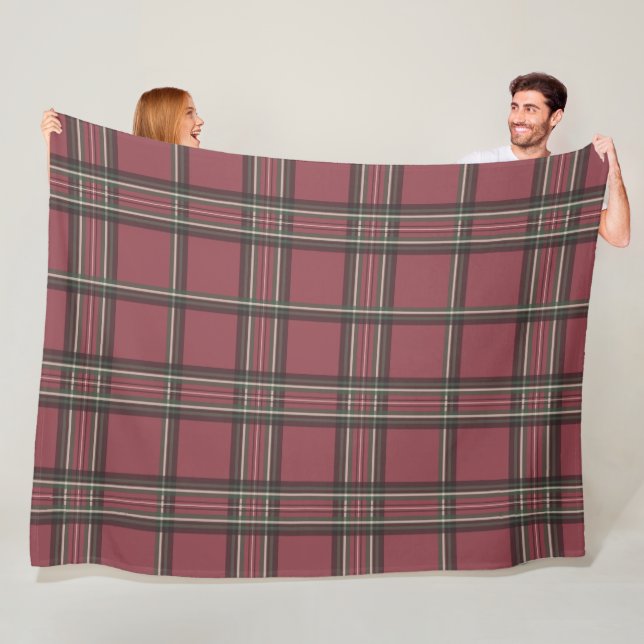 Classic Red Plaid Fleece Blanket (In Situ)