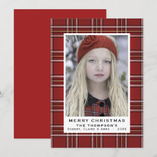 Classic Red Plaid   Holiday Photo