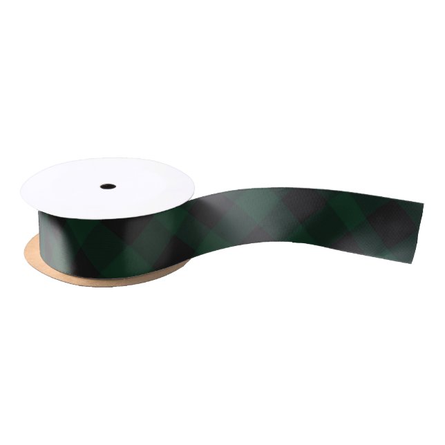 Classic red plaid modern plaid pattern satin ribbon (Spool)