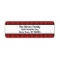 Classic Red Plaid Return Address Label