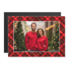 Classic Red Plaid Tartan Christmas Photo Magnet