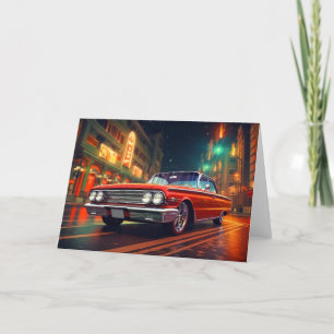 Classic Red Ride Cinematic Autos Blank Note Cards