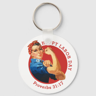 Classic Red ROSIE THE RIVETER Key Ring