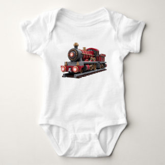 Classic Red Steam Train – Adventure Kids T-Shirt Baby Bodysuit