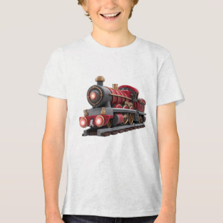 Classic Red Steam Train – Adventure Kids T-Shirt  Tri-Blend Shirt