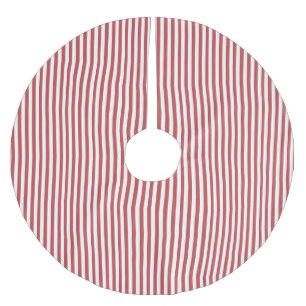 Classic Red Stripe Christmas Tree Skirt