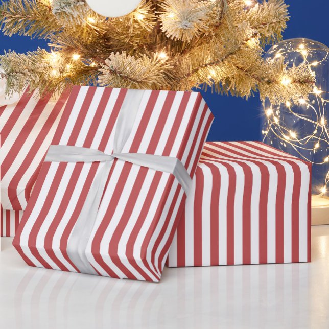 Classic Red Stripe Christmas Wrapping Paper (Creator Uploaded)