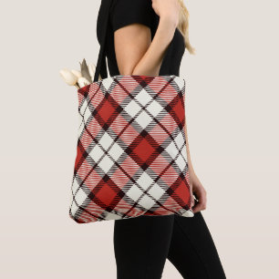 Classic Red Tartan Check Tote Bag