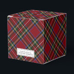 Classic Red Tartan Holiday Favour Box<br><div class="desc">This gift box,  adorned with a classic red tartan pattern,  is perfect for adding a touch of festive elegance to any handmade present. A tasteful label on the front proudly declares "Handmade with love by” with your name. This box is ideal for handmade holiday gifts.</div>