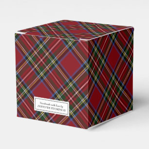 Classic Red Tartan Holiday Favour Box