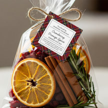 Classic Red Tartan Holiday Simmer Pot Kit