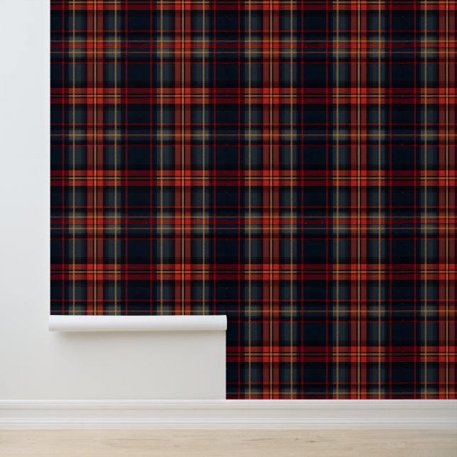 Classic Red Tartan Pattern Wallpaper (Application)