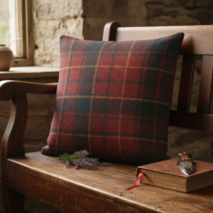 Classic Red Tartan Plaid - Cozy Rustic Charm Cushion