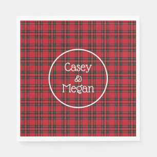 Classic Red Tartan Plaid Paper Napkin