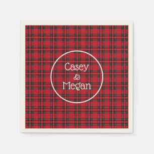 Classic Red Tartan Plaid Paper Napkin