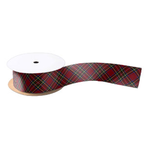 Classic Red Tartan Ribbon Satin Ribbon