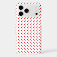 Classic Red Tiny Polka Dot Pattern