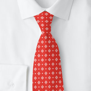 Classic Red Tribal Motif Tie