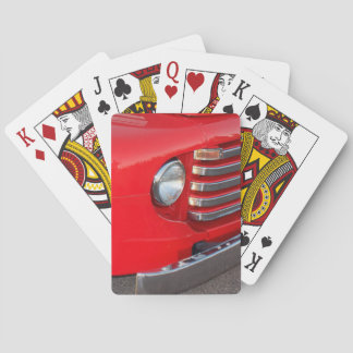 Classic Red Truck Headlight  Playing Cards