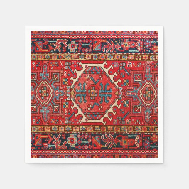 Classic Red Turkish Persian Oriental Rug  Napkins (Front)