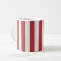 Classic Red, White and Mocha Mouse Stripes