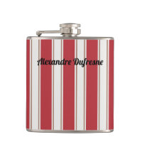 Classic Red, White and Mocha Mouse Stripes