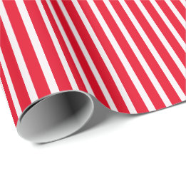 Classic Red White Stripes Christmas Wrapping Paper