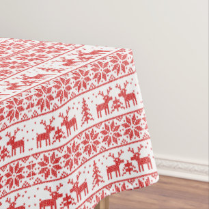 Classic reindeer Xmas. pattern Tablecloth