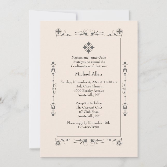 Classic Religious Invitation (Front)