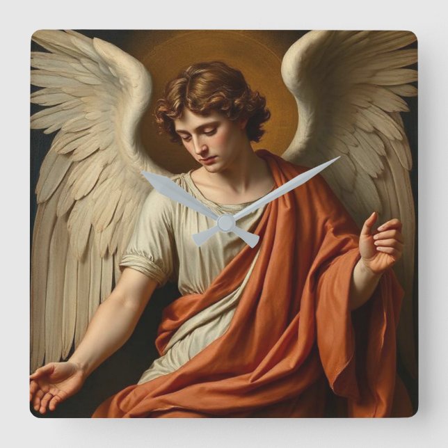 Classic Renaissance Angel Wall Clock (Front)
