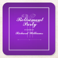 Classic Retirement Golf Theme Purple White