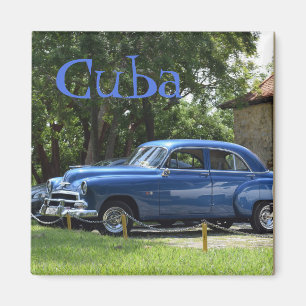 Classic Retro American Cars in Cuba Magnet