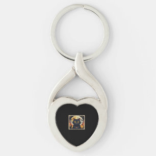 Classic Retro Black Cat Halloween T-Shirt Classic  Key Ring