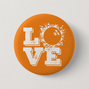 Classic Retro Bowling Vintage Tee 6 Cm Round Badge