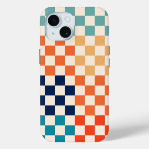 Classic Retro Checkered Checkerboard Pattern C iPhone 15 Case