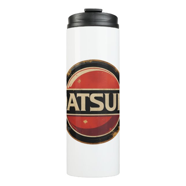 Classic Retro Datsun logo Thermal Tumbler (Front)