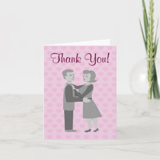 Classic Retro Embrace Thank You Cards