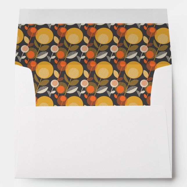 Classic Retro Floral Pattern Envelope (Back (Bottom))