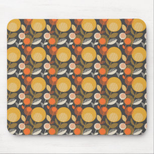 Classic Retro Floral Pattern Mouse Mat