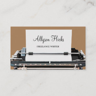 Classic Retro Freelance Writer Business Card