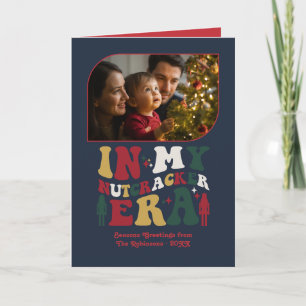 Classic Retro Fun Retro Christmas Photos Holiday Card